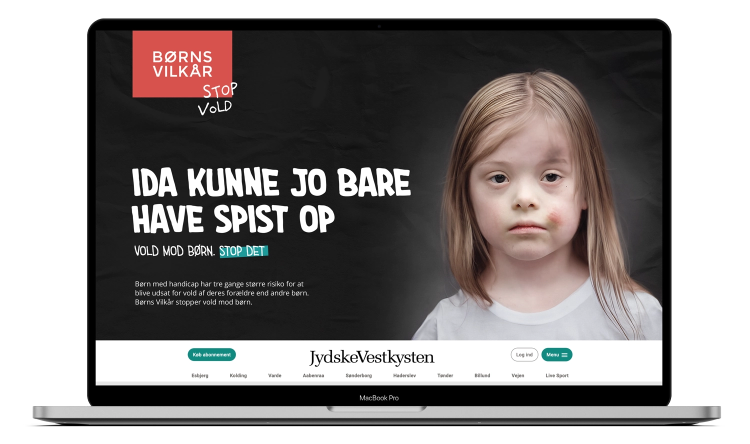 Upland Studio, Børns Vilkår, stopvold kampagne, BT annonce