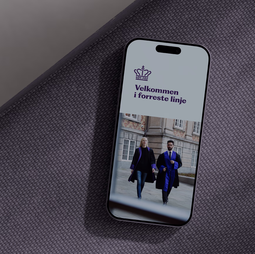 Anklagemyndighedens digitale indhold vist på iPhone