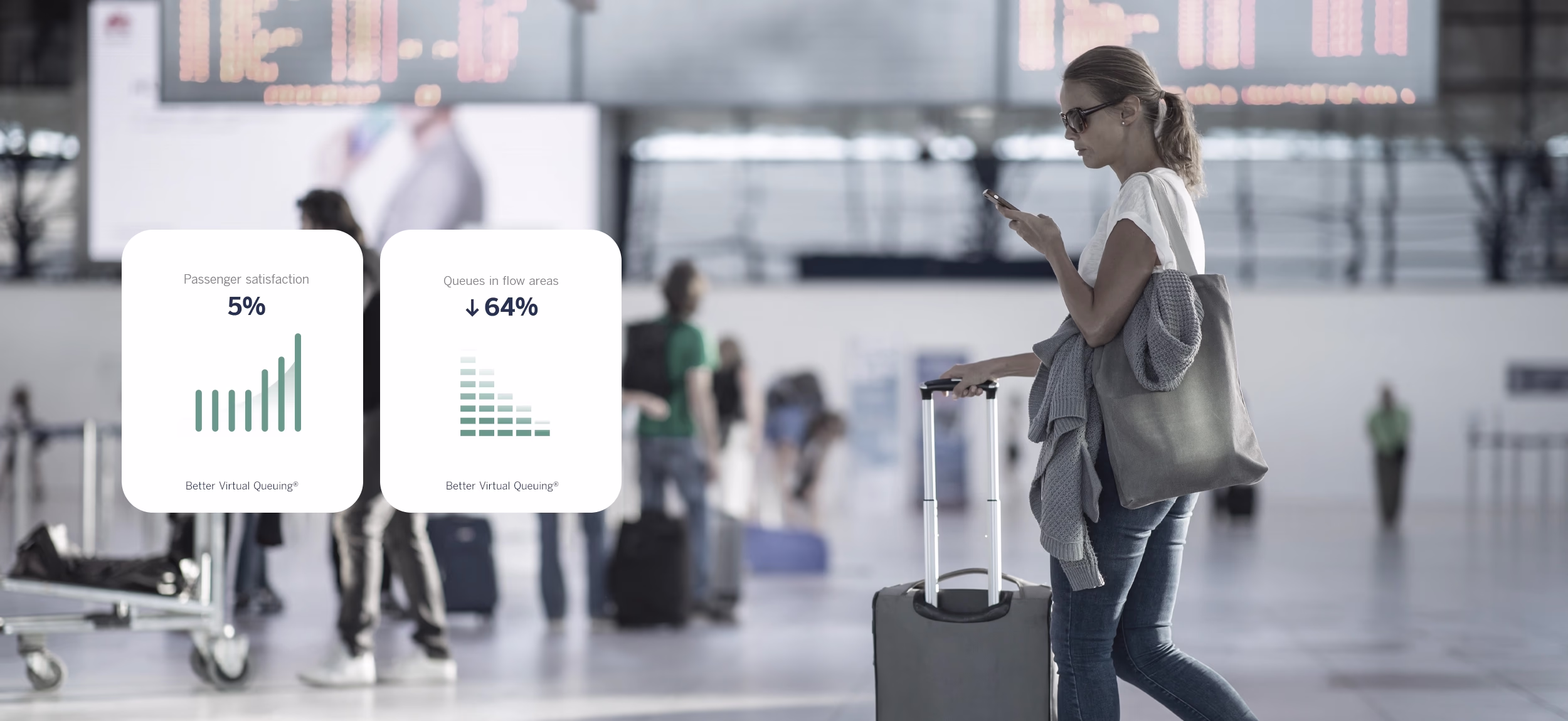 Check-in område i lufthavn — billedstil fra Copenhagen Optimization brand design