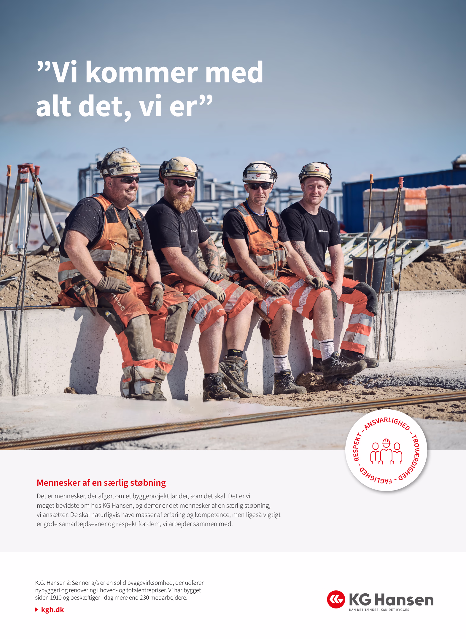 KG Hansen annonce med redesignet brandidentitet