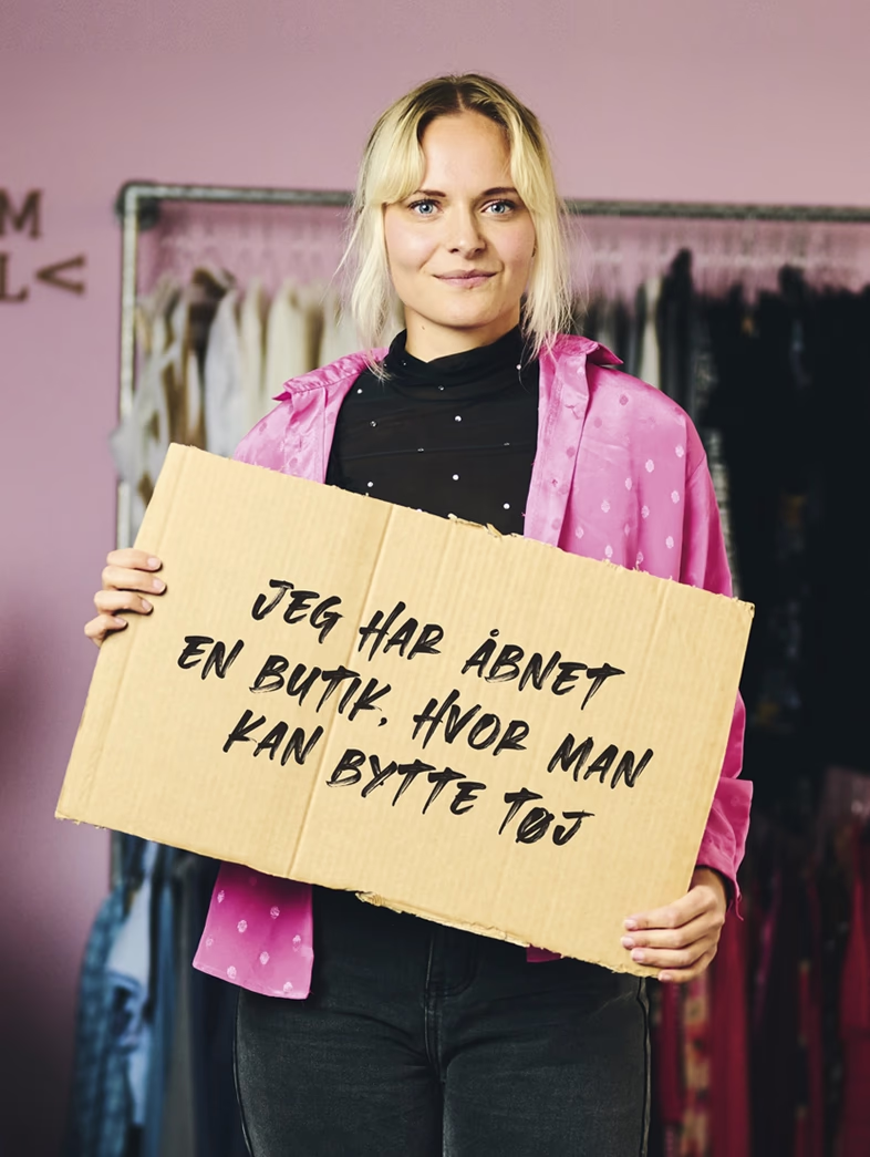 Upland_studio_baeredygtighed_mobil Horsens Kommune klimakampagne vist på mobilskærm