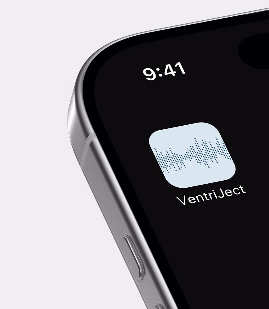 Upland studio -  VentriJects  app ikon vist på iphone